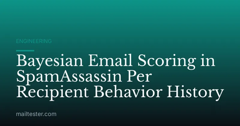 Bayesian Email Scoring in SpamAssassin Per Recipient Behavior History