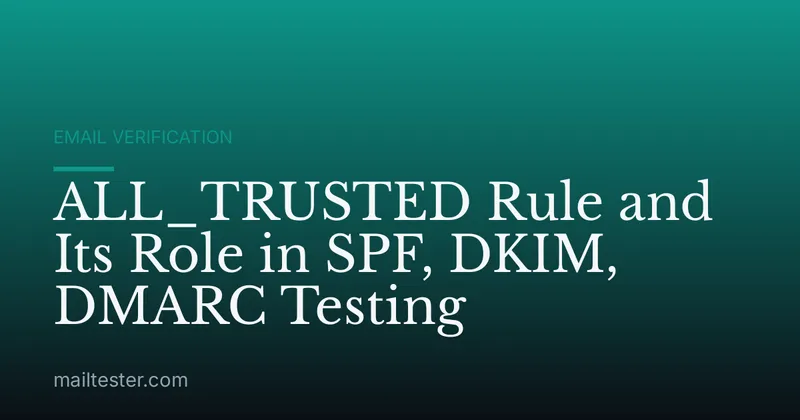 ALL_TRUSTED Rule and Its Role in SPF, DKIM, DMARC Testing