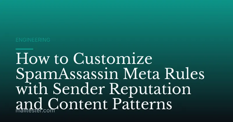 How to Customize SpamAssassin Meta Rules with Sender Reputation and Content Patterns