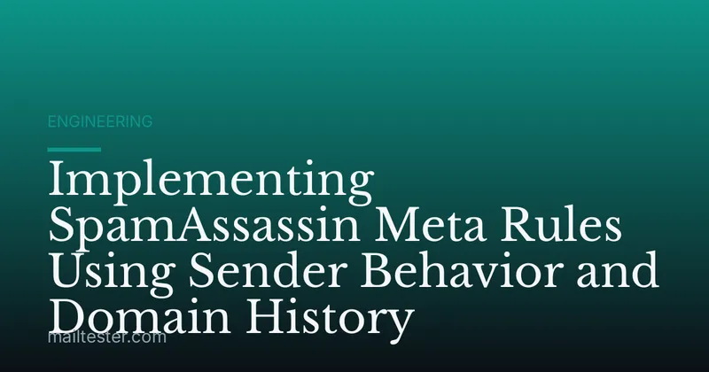Implementing SpamAssassin Meta Rules Using Sender Behavior and Domain History