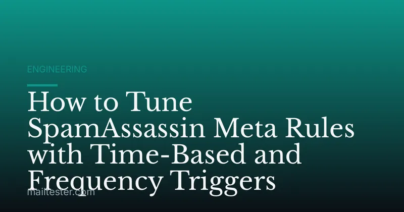 How to Tune SpamAssassin Meta Rules with Time-Based and Frequency Triggers