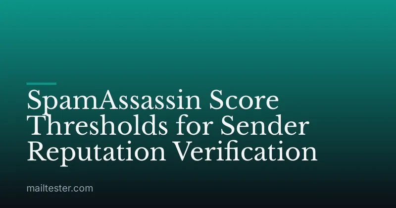 SpamAssassin Score Thresholds for Sender Reputation Verification