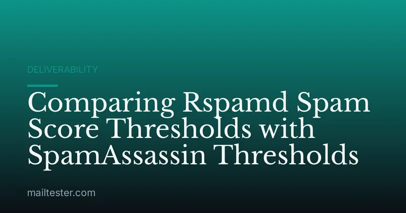 Comparing Rspamd Spam Score Thresholds with SpamAssassin Thresholds