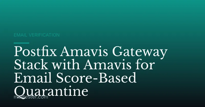Postfix Amavis Gateway Stack with Amavis for Email Score-Based Quarantine