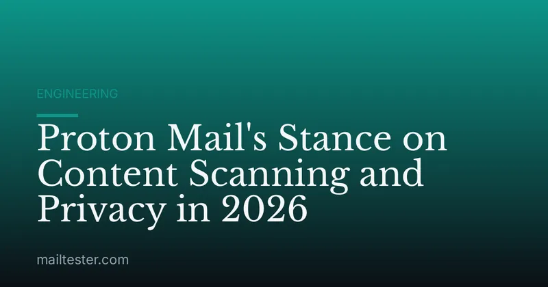 Proton Mail's Stance on Content Scanning and Privacy in 2026