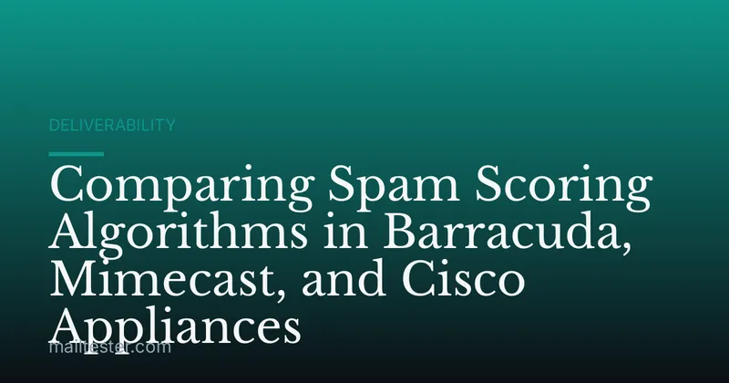 Comparing Spam Scoring Algorithms in Barracuda, Mimecast, and Cisco Appliances