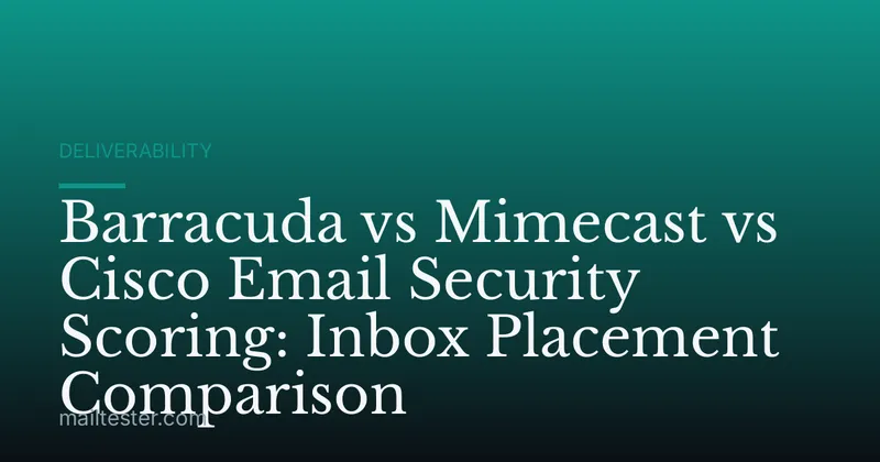 Barracuda vs Mimecast vs Cisco Email Security Scoring: Inbox Placement Comparison