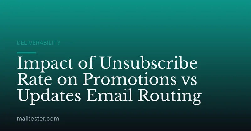 Impact of Unsubscribe Rate on Promotions vs Updates Email Routing