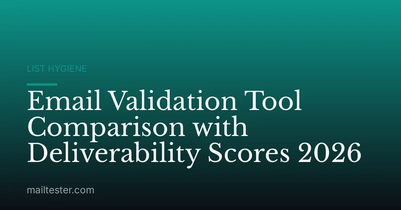Email Validation Tool Comparison with Deliverability Scores 2026
