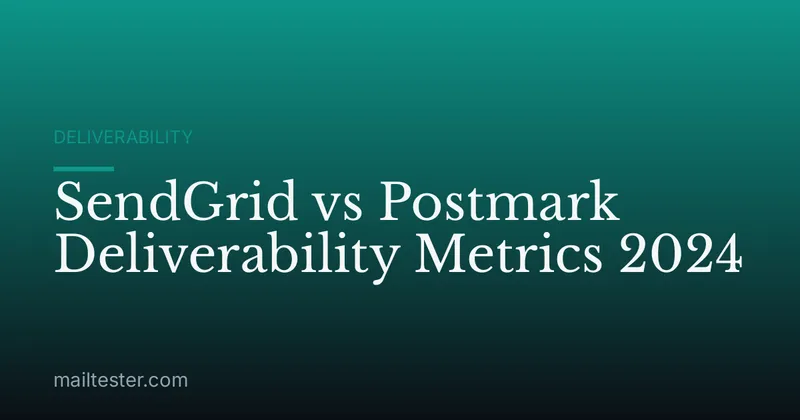 SendGrid vs Postmark Deliverability Metrics 2024