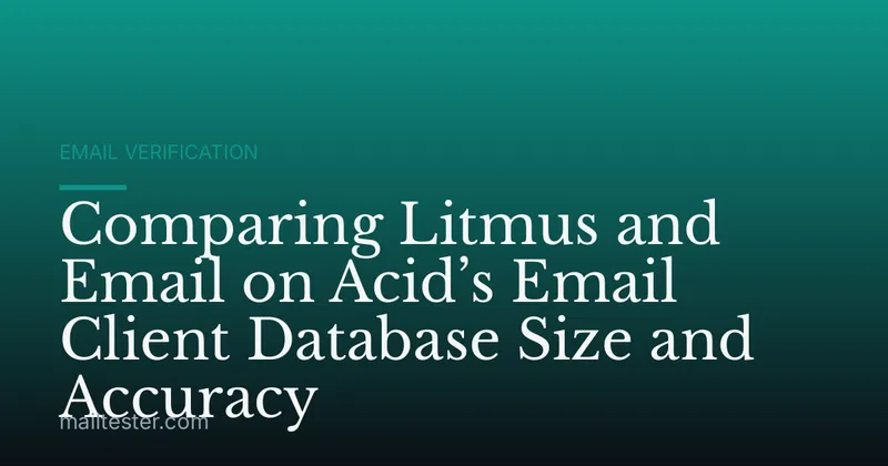 Comparing Litmus and Email on Acid’s Email Client Database Size and Accuracy