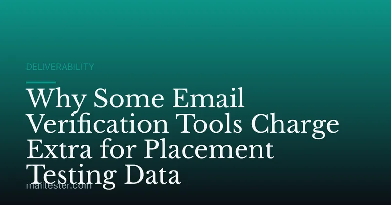Why Some Email Verification Tools Charge Extra for Placement Testing Data