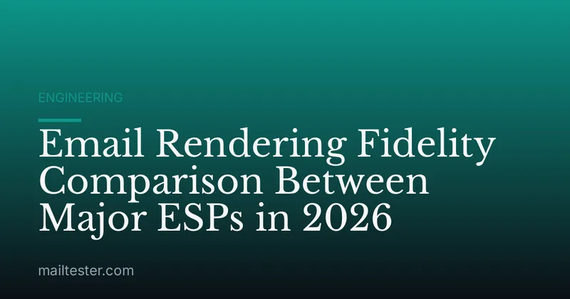 Email Rendering Fidelity Comparison Between Major ESPs in 2026