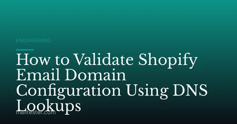 How to Validate Shopify Email Domain Configuration Using DNS Lookups