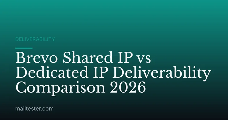 Brevo Shared IP vs Dedicated IP Deliverability Comparison 2026