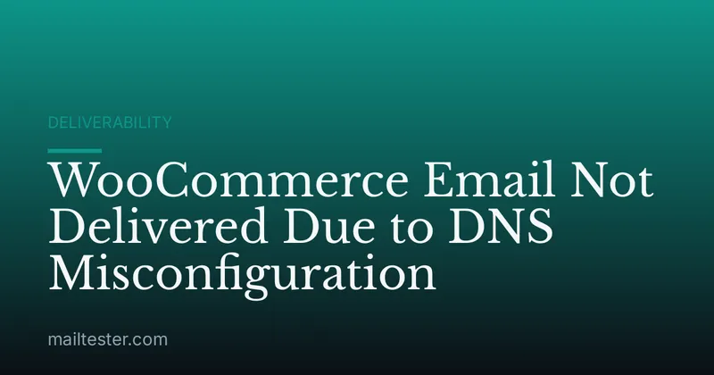 WooCommerce Email Not Delivered Due to DNS Misconfiguration