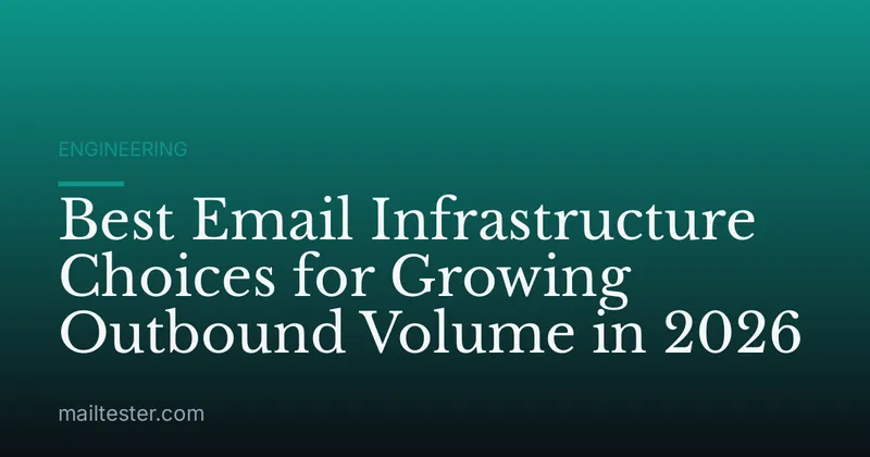 Best Email Infrastructure Choices for Growing Outbound Volume in 2026