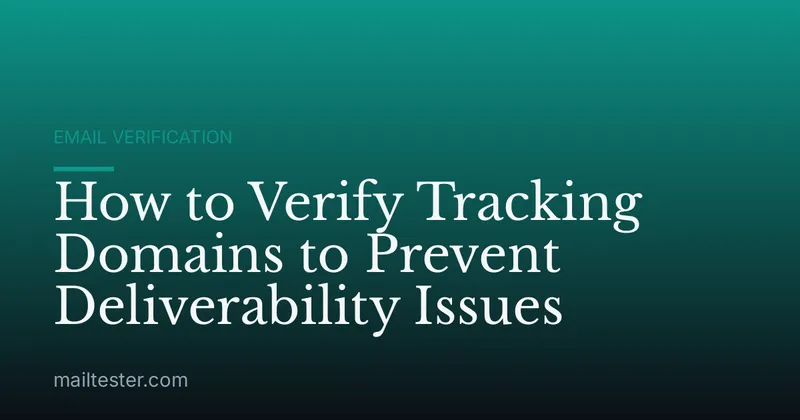 How to Verify Tracking Domains to Prevent Deliverability Issues