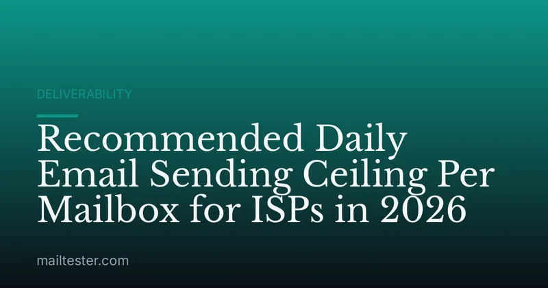 Recommended Daily Email Sending Ceiling Per Mailbox for ISPs in 2026