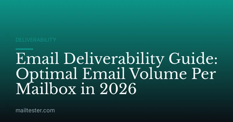 Email Deliverability Guide: Optimal Email Volume Per Mailbox in 2026