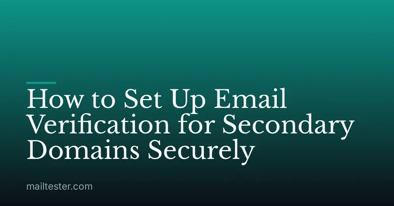 How to Set Up Email Verification for Secondary Domains Securely