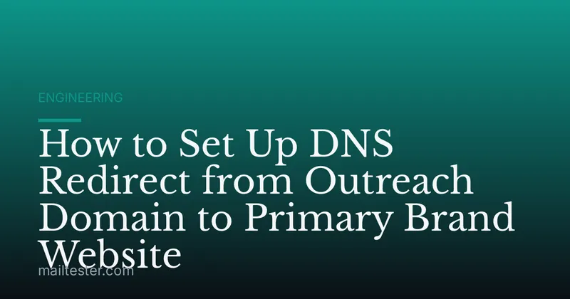 How to Set Up DNS Redirect from Outreach Domain to Primary Brand Website