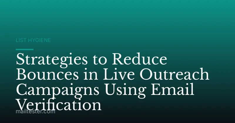Strategies to Reduce Bounces in Live Outreach Campaigns Using Email Verification