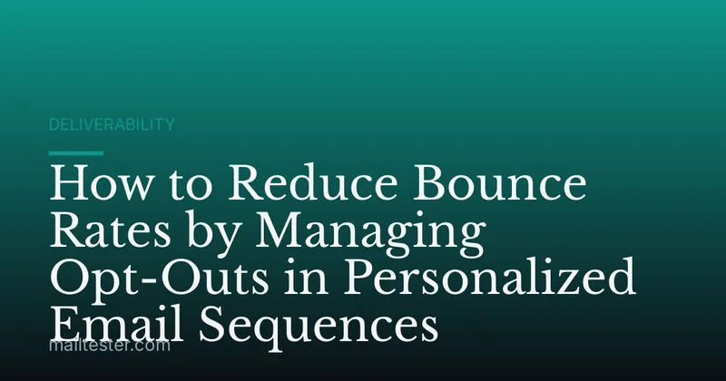 How to Reduce Bounce Rates by Managing Opt-Outs in Personalized Email Sequences