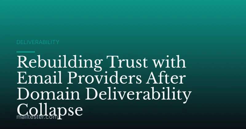 Rebuilding Trust with Email Providers After Domain Deliverability Collapse