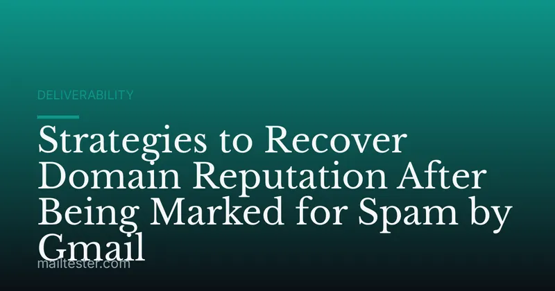 Strategies to Recover Domain Reputation After Being Marked for Spam by Gmail