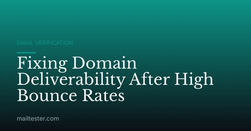 Fixing Domain Deliverability After High Bounce Rates