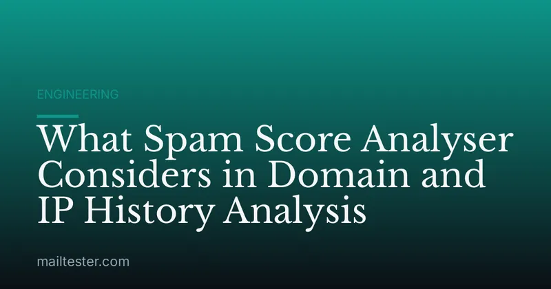 What Spam Score Analyser Considers in Domain and IP History Analysis