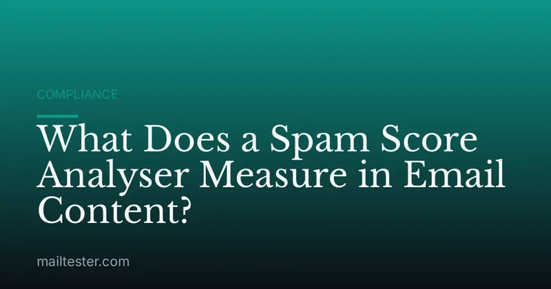 What Does a Spam Score Analyser Measure in Email Content?
