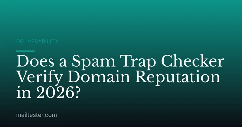 Does a Spam Trap Checker Verify Domain Reputation in 2026?