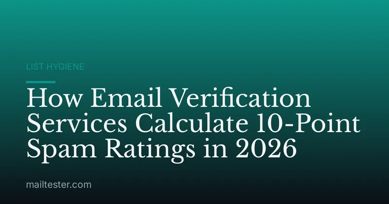 How Email Verification Services Calculate 10-Point Spam Ratings in 2026