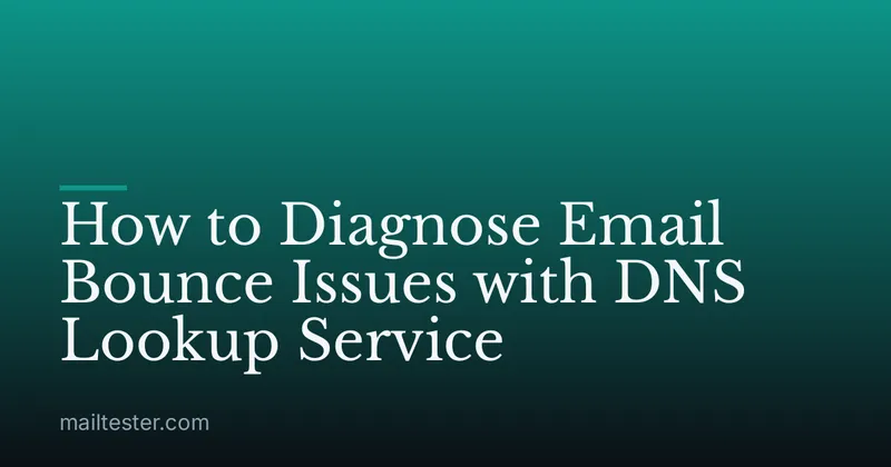 How to Diagnose Email Bounce Issues with DNS Lookup Service