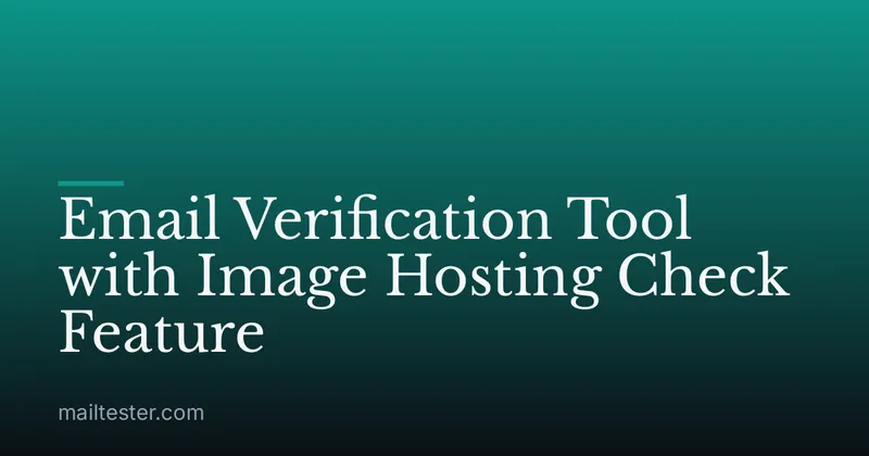 Email Verification Tool with Image Hosting Check Feature