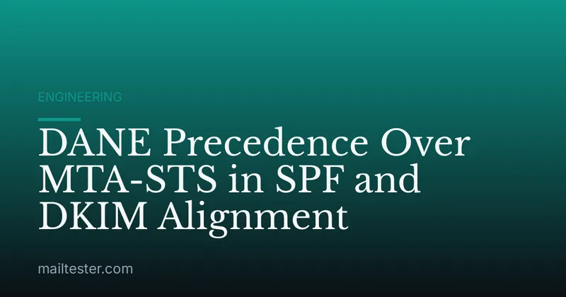 DANE Precedence Over MTA-STS in SPF and DKIM Alignment