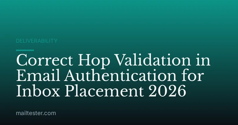 Correct Hop Validation in Email Authentication for Inbox Placement 2026