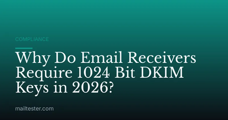 Why Do Email Receivers Require 1024 Bit DKIM Keys in 2026?