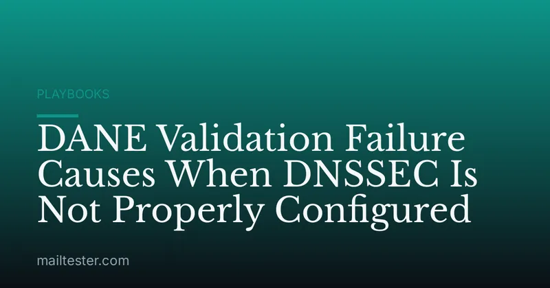 DANE Validation Failure Causes When DNSSEC Is Not Properly Configured