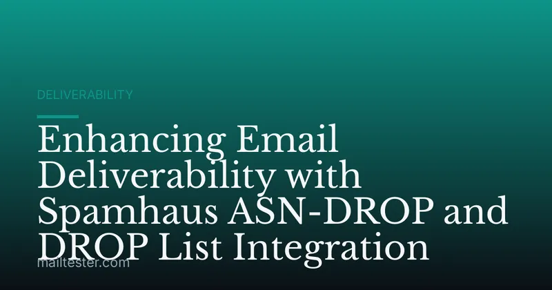 Enhancing Email Deliverability with Spamhaus ASN-DROP and DROP List Integration