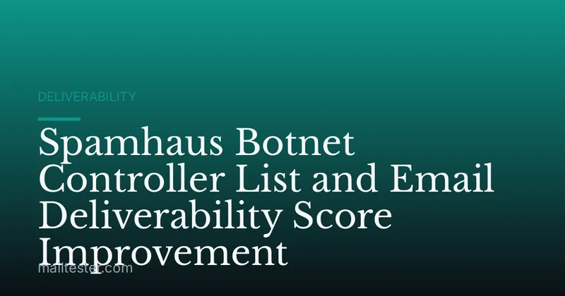 Spamhaus Botnet Controller List and Email Deliverability Score Improvement