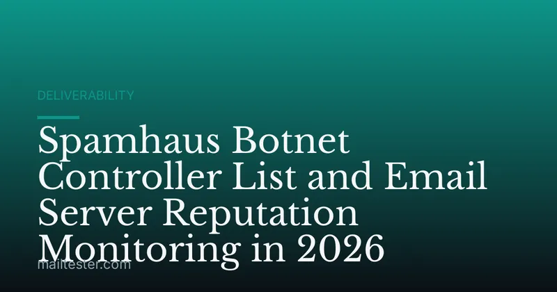 Spamhaus Botnet Controller List and Email Server Reputation Monitoring in 2026