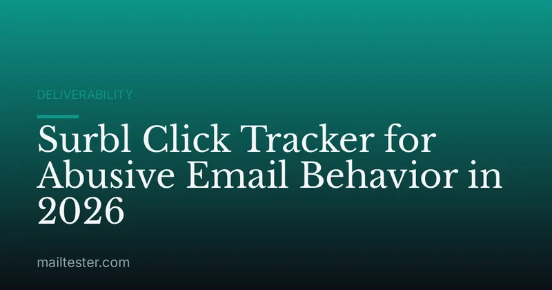 Surbl Click Tracker for Abusive Email Behavior in 2026