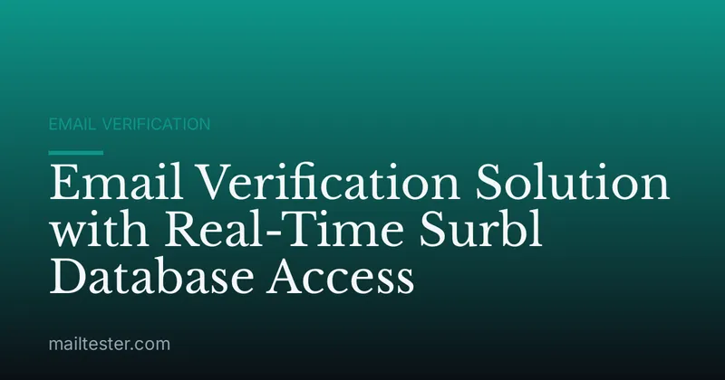 Email Verification Solution with Real-Time Surbl Database Access