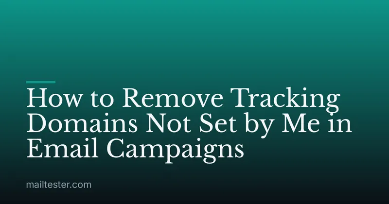 How to Remove Tracking Domains Not Set by Me in Email Campaigns