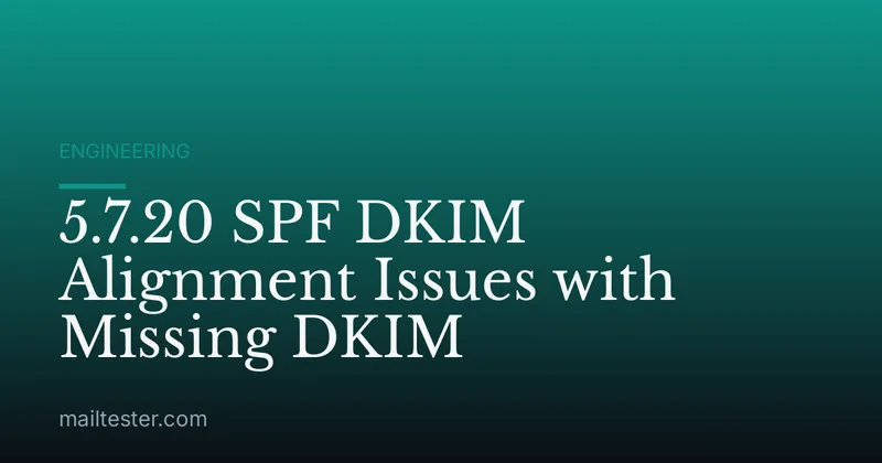5.7.20 SPF DKIM Alignment Issues with Missing DKIM