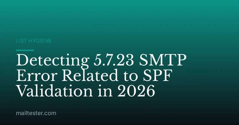 Detecting 5.7.23 SMTP Error Related to SPF Validation in 2026