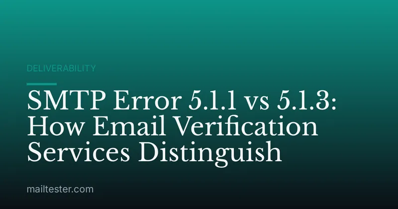 SMTP Error 5.1.1 vs 5.1.3: How Email Verification Services Distinguish